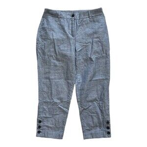 Talbots Blue Perfect Crop Chambray Pants 2P
